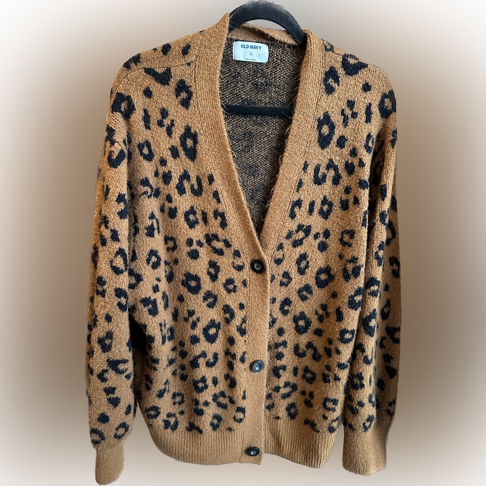 Old Navy animal print cardigan Size 2X